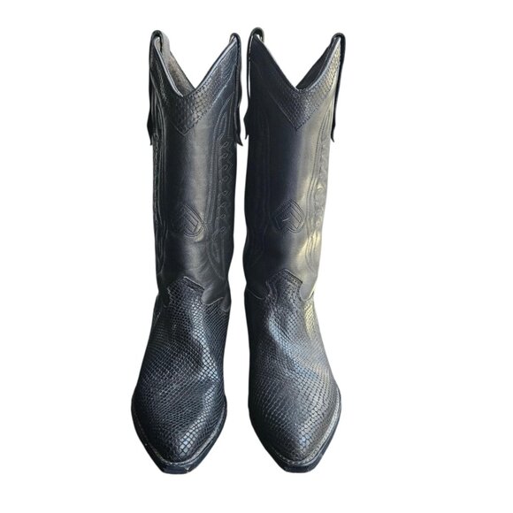 Seychelles Vintage Women's Black Leather Western Cowboy Cowgirl Boots Size 7 - Picture 3 of 13